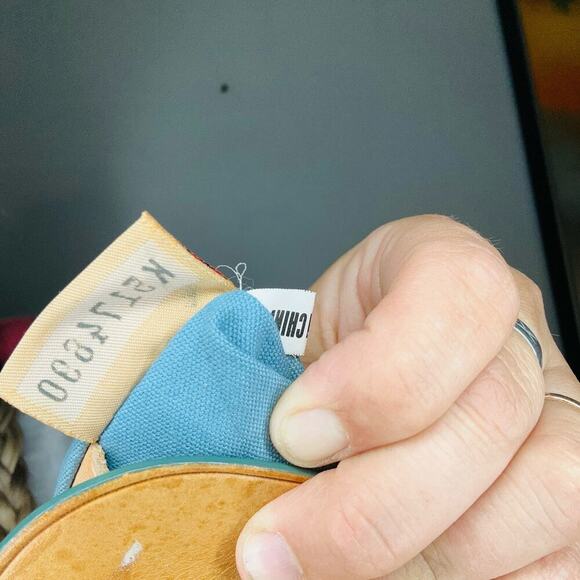 Vintage DOONEY & BOURKE DB Logo Rainbow Colored Tan Leather Mini Backpack Bag - Picture 14 of 14